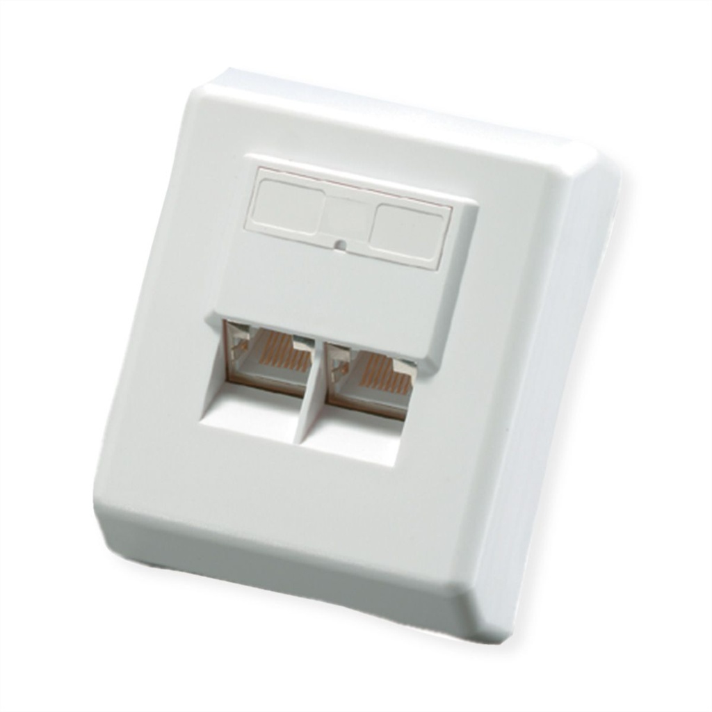 25.99.8392 VALUE Cat.6 (Class E) Surface Mount Wall Jack, STP, white