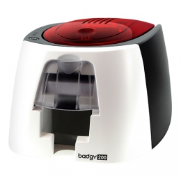 Evolis Badgy200, Imprimante à cartes PVC 1x Face , 12 dots/mm (300 dpi), USB thermal transfer (dye sublimation, 4-colour, monochrome), resolution (300 dpi),Vitesse  (max.): 325 cartes /heure , design software