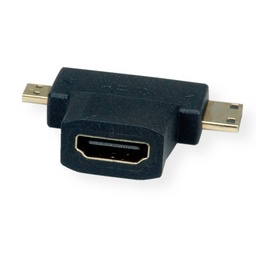 [DISPL-AD2995] Roline-Value 12.99.3166 HDMI T-Adapter, HDMI  - HDMI Mini + HDMI Micro